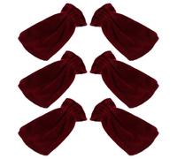 CONGARTENO 6pcs Piano Pedal Covers Velvet Dust Socks for Upright Piano Pedals Protective Sleeves Footboard Shields Musical Instruments Accessories