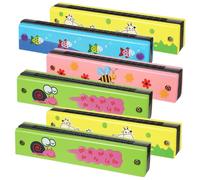 CONGARTENO 6pcs Playable Harmonica for Cartoon Double Row Musical Instrument with Rich Tunes Safe Design Party Favors for Birthdays and Music Learning