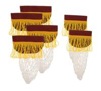 CONGARTENO 6pcs Pool Table Netted Fringe Pockets Replacement Mesh Bags for Indoor Billiard Table Repair PU and Cotton Net Parts