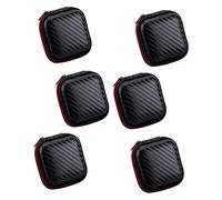CONGARTENO 6pcs Portable Cable Organizer Bags for Electronic Accessories EVA Mesh Material Tangle Data Cable and Earphone Storage Case Compact Travel Storage for USB Chargers and Headphones