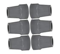 CONGARTENO 6pcs Replacement Crutch Feet Caps Rubber Slip Tips for Walking Sticks Mobility Aids Shock Absorbing Wear Resistant Covers for Crutch Pads Easy to Install Portable Grey
