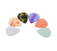 CONGARTENO 6pcs Resin Guitar Picks for Beginners Acoustic Electric Bass Guitars with Smooth Finish and Vibrant Colors for Easy Thickness Identification and Comfortable Performance