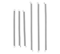 CONGARTENO 6pcs Stapler Spring Accessories Wire Springs for Extension with Hooks with Double Hooks Silver