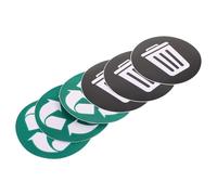 CONGARTENO 6pcs Trash Sorting Label Stickers Self-Adhesive Recycling Signs for Garbage Bins Waste Classification Tags for Indoor Outdoor Use