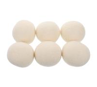 CONGARTENO 6pcs White Wool Fabric Softening Balls 6cm Static Reducing Laundry Balls for Washing Machine Lint and Pet Hair Remover Household Drying Accessories