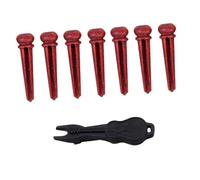 CONGARTENO 7pcs Guitar Bridge Pins Wood String Pegs with Black String Puller for Acoustic and Folk Guitars Stable Vibration Enhancing Sound Volume