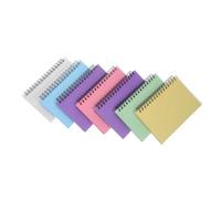 CONGARTENO 7pcs Spiral Index Cards Notebook with Ring Portable Pocket Memo Pads for Note Taking Quick-remove Perforated Pages Compact Planner for Students and Teachers