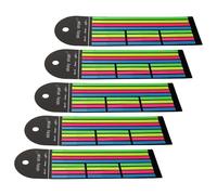CONGARTENO 80pcs Fluorescent Index Tabs Note Set with 12 Short and 4 Long Strips, Removable Neon Highlighter Page Markers for Book Annotation, Study, Office and School Use