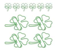 CONGARTENO 80pcs Metal Four-Leaf Paperclip Lucky Clover Shaped Clip for Document Note Sorting Cute Decorative Bookmark for Women's Stationery