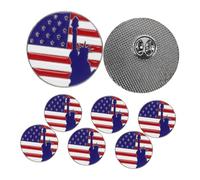 CONGARTENO 8Pcs Patriotic Enamel Lapel Pins with American Flag and Statue of Liberty Vibrant Fade Resistant Colors Secure Brooch Pins for Independence Day Memorial Day July Celebrations