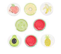 CONGARTENO 8Pcs Portable Fruit Pattern Eye Cold Patches Gel Ice Packs for Swelling Puffiness Dark Circles Relief Cooling Therapy Eye Pads for Travel Home Use