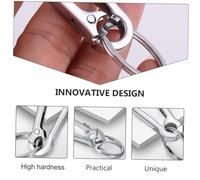 CONGARTENO 8pcs Silver Metal Carabiner Clip Keyring for Women Men Waist Belt Key Chain Holder Zinc Alloy Rust Resistant Key Clip for Outdoor Hiking Camping