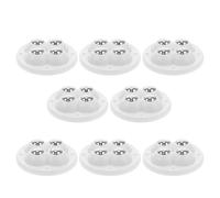 CONGARTENO 8pcs White Mini Self Adhesive Caster Wheels 4-Ball Universal Swivel Rollers for Small Furniture, Stick-On Adhesive Casters Suitable for Cabinets, Storage Bins, and Easy Furniture