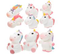 CONGARTENO 9pcs Mini Unicorn Figurines for Micro Landscaping Decorative Garden Ornaments with Vivid Shapes Suitable for Bonsai Moss Decor Desktop and Balcony Accessories