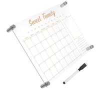 CONGARTENO Acrylic Dry Erase Board with Whiteboard Pen and Four Push Pins Erasable Message and Weekly Planning Board for Home School Kitchen and Office Use Portable and Easy to Install