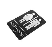 CONGARTENO Acrylic Self Adhesive Restroom Sign Scratch Resistant Unisex Bathroom Door Decor for Business Offices Restaurants