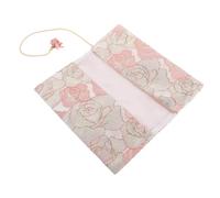 CONGARTENO Adjustable Cloth Book Cover with Delicate Floral Print Protective Sleeve for Student Books