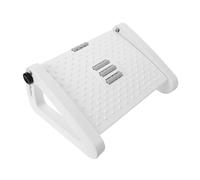 CONGARTENO Adjustable Plastic Footstool with Non-Slip Base for Under Desk Foot Rest Small Foot Massage Step Stool for Office Bathroom Bedroom Use Load-Bearing Design Space-Saving White