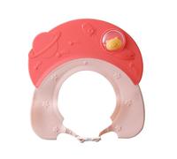 CONGARTENO Adjustable Size Red Shower Cap for Children and Infants, Plastic Bathing Cap that Reduces Water Phobia Risk, for Bath Time Protection and Hair Washing