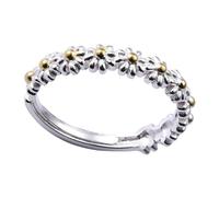 CONGARTENO Adjustable Women Ring Adorable Daisy Design Copper Material Comfortable Fit Charming Floral Jewelry for Parties and Daily Wear