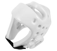 CONGARTENO Adult Boxing Headgear with Chin Guard for Taekwondo and Wrestling Breathable Protective Sparring Helmet with Forehead and Ear Coverage White Training Gear for Adults