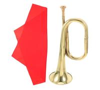 CONGARTENO Alloy Bugle Horn Music Instrument for Beginners and Professionals with Mouthpiece, Lightweight Military Style Trumpet for Scouting, Band, and Marching Performances