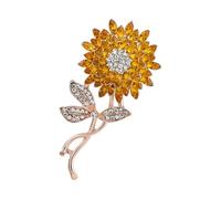 CONGARTENO Alloy Sunflower Brooch Pin Elegant Floral Lapel Decoration for Women Jackets Shawls Smooth Surface Easy to Wear Polished Shiny Brooch Jewelry Accessory