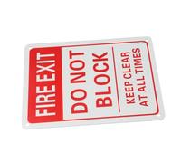 CONGARTENO Aluminium Emergency Fire Exit Sign Do Not Block Safety Warning Sign for Walls and Doors Fire Safety with Message Easy to Install for Clear Evacuation Path