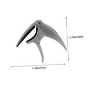 CONGARTENO Aluminum Alloy Guitar Capo with Labor Saving Arc Design for Professional Clip Tuner Compatible with Electric Acoustic and Folk Guitars Silver