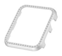CONGARTENO Aluminum Alloy Watch Protective Case with Sparkling Rhinestones Full Coverage Bumper Frame for Series Scratch Resistant Shockproof Metal Cover