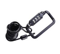 CONGARTENO Anti-Theft Bike Helmet Lock with Self-Coiling Cable Combination Security for Bicycle Motorcycle Scooter Luggage Black Lock Compatible with Full and Half Face Helmets