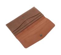CONGARTENO Artificial Cash Envelope Wallet for Men Light Brown Multi-Card Pouch for Budgeting and Everyday Use Retro Design for and Special Occasions