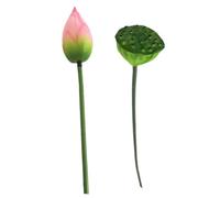 CONGARTENO Artificial Water Lily Bud and Fake Lotus Seedpod Small Garden Supplies for Home Wedding Temple Decorations Vivid Romantic Atmosphere Enhancer