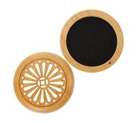 CONGARTENO Bamboo Coil Incense Burner with Carved Stable Non Slip Round Censer for Home Meditation and Aromatherapy Natural Bamboo Material Decorative Household Aromatic Holder