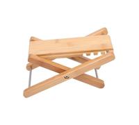 CONGARTENO Bamboo Guitar Practice Foot Support Footstool Adjustable Height Acoustic and Classical Guitar Footboard Tool for Musicians in Natural Wood Color