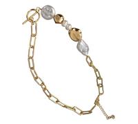 CONGARTENO Baroque Pearl Choker Necklace for Women Clavicle Chain Jewelry Unique Fashion Pendant Accessory for Special Occasions and Everyday Wear