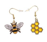 CONGARTENO Bee Drop Earrings for Women Dangle Honeycomb Pendant Ear Jewelry Creative Korean Style Metal Party Daily Wear Accessory