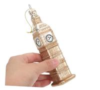 CONGARTENO Big Glass Ornament Decorative Figurine Sleek Elegant Building Model for Christmas Home Decor Party Figurine Accent for Living Bedroom Study
