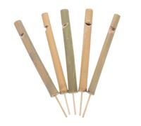 CONGARTENO Bird Call Flute Bamboo Bird Whistle Set 5pcs Handheld Portable Slide Whistle Musical Toy Precise Warbler Sound for Parks Gardens and Birdwatching Enthusiasts