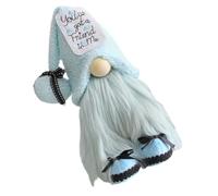 CONGARTENO Blue Sea Gnome Doll Festive Desktop Decor Party Ornament for Home Shop Window Table Shelf Reusable Rudolph Style Accent for Birthday and Seasonal Celebration