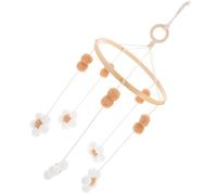 CONGARTENO Boho Style Crib Mobile for Girl Nursery Decor Felt Flower and Ball Pendant Vintage Nursery Decor for Cot and Boy Girl