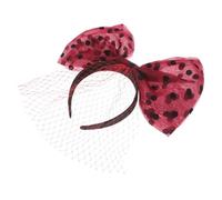 CONGARTENO Breathable Tulle Bow Headband for Women Knotted High Crown Hair Accessory Lightweight Vintage Wrapped Hairband for Weddings Parties and Special Occasions