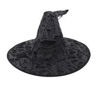 CONGARTENO Broken Witch Hat Halloween Costume Prop Iron Cloth Party Accessory for Cosplay and Fancy Dress Events