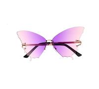 CONGARTENO Butterfly Frame Gradient Purple Pink Sunglasses for Women Stylish Oversized Cool Glasses Lightweight Outdoor Beach Travel Shades
