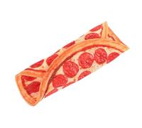 CONGARTENO Canvas Pencil Roll Case with Pizza Pattern, Large Capacity Stationery Wrapping Bag for Students and Artists, Sturdy Canvas Pencil Pouch for Art Supplies and Drawing Tools Storage