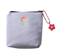 CONGARTENO Canvas Sanitary Napkin Storage Bag Portable Coin Pouch Fashionable Wallet Data Cable Storage Bag