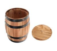 CONGARTENO Carbonized Wood Utensil Holder Retro Barrel Design Space Saving Cutlery Organizer for Kitchen Home Office Vintage Rustic Style Fork Spoon Storage Crock