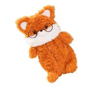 CONGARTENO Cartoon Fox Plush Pencil Case with Zipper, Fluffy Kawaii Pen Pouch for Teens and Children, Multifuntion Stationery Storage Bag for School and Office