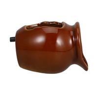 CONGARTENO Ceramic Clay Desktop Fountain Water Barrel Pump Tabletop Waterfall Decor for Indoor Garden Zen Meditation Home Office