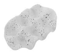 CONGARTENO Ceramic Egg Tray Holder Egg Storage Container for Fridge Use White Minimalist Design Non-slip Bottom Space-saving Kitchen Organiser
